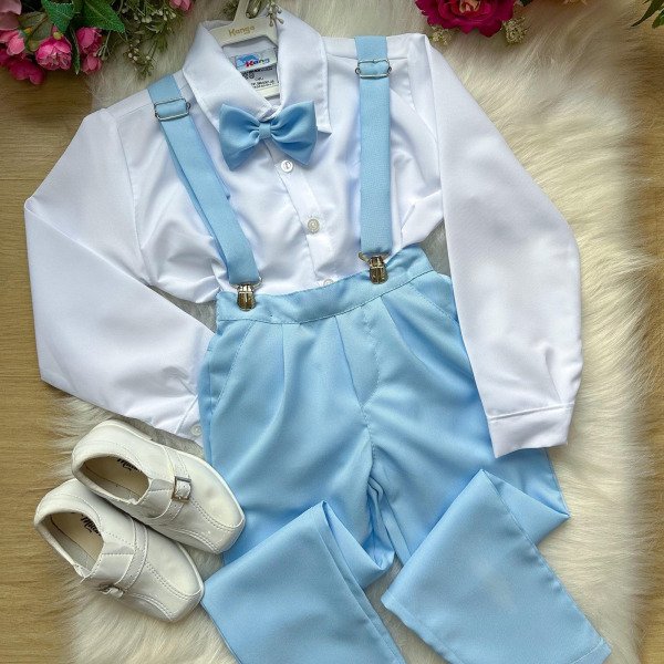 Conjunto Kanga Social Gustavo Suspensorio Azul Bebe