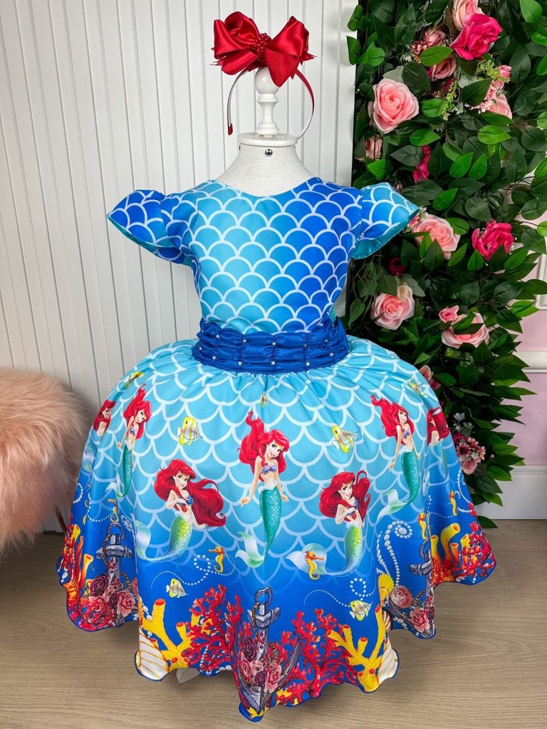 Vestido Tematicos Luxo Ariel – Sereia