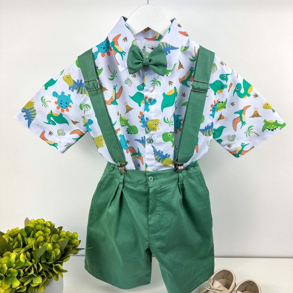 Conjunto Temático Dinossauro Verde