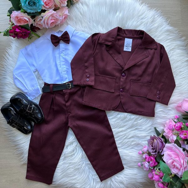 Conjunto Miss Cherry Social Terno – Blaizer Marsala