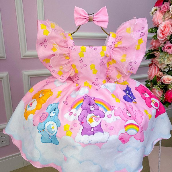 Vestido Temáticos Kids Ursinho Carinhosos