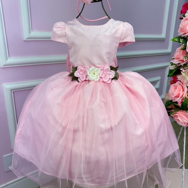 Vestido Juvenil Vila Lele Luiza Rosa Bebe