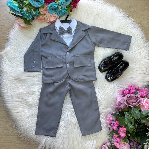 Conjunto Miss Cherry Social Terno – Blaizer Cinza Gabr