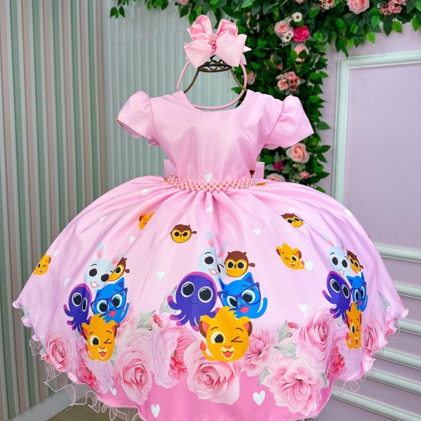 Vestido Tematicos Ysa Kids Bolofofos – Bolo Fofos Rosa