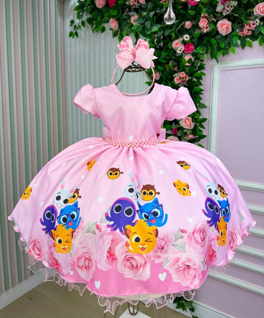Vestido Tematicos Ysa Kids Bolofofos – Bolo Fofos Rosa