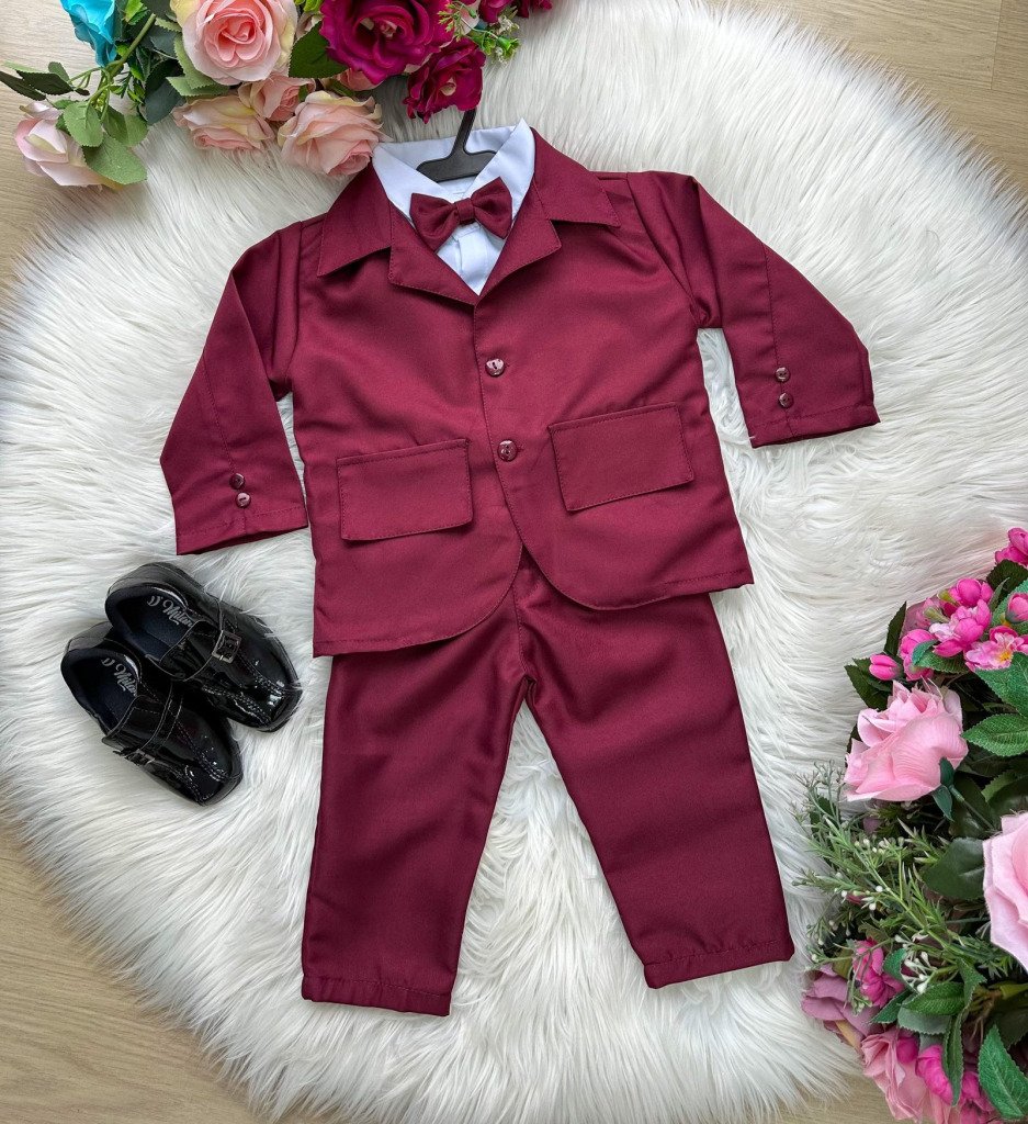 Conjunto Social Miss Cherry Jorge Terno Marsala