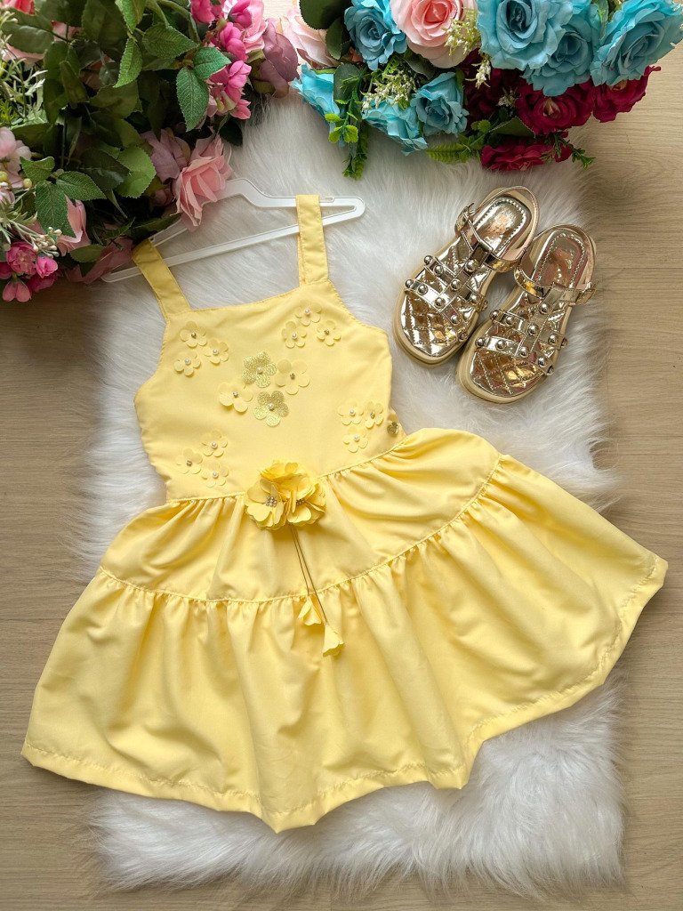 Vestido Blogueirinha Cecilia Amarelo