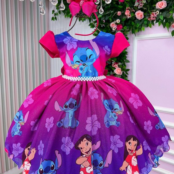 Vestido Tematicos Ysa Kids Lilo Stitch Modelo 2