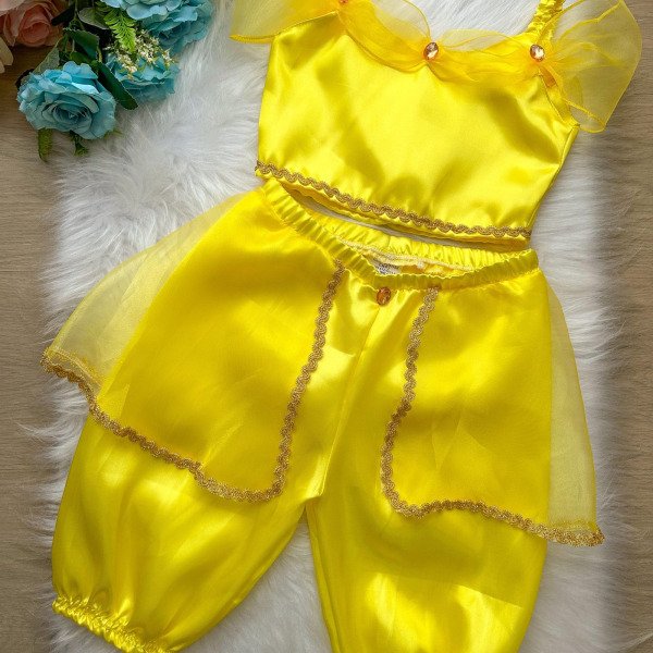 Fantasia Princesa Belli Princesa Jasmine Amarela