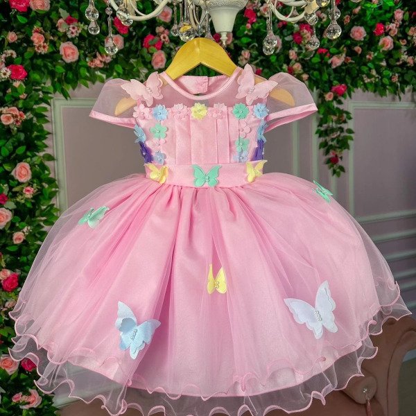 Vestido Marie Rosa Jardim Encantado Flores Modelo 2