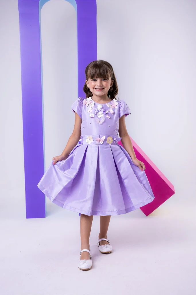 Vestido Miss Sweet Jardim Encantado Lilas