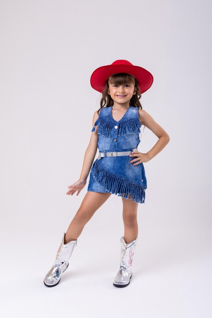 Conjunto Blogueirinha Boiadeira Maraisa Jeans