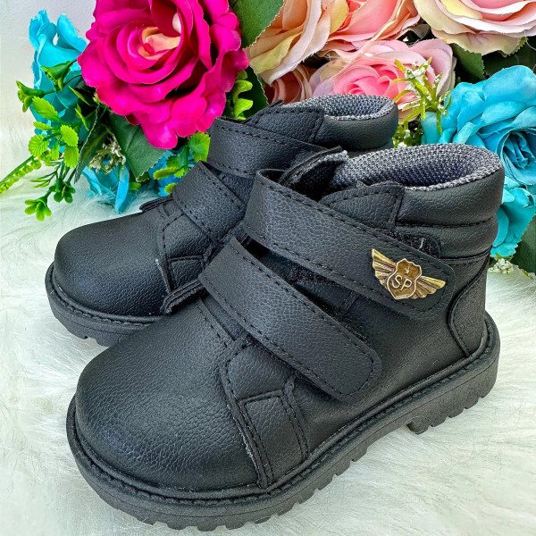 Bota Coturno Masculina Ortobaby Pedro Preto