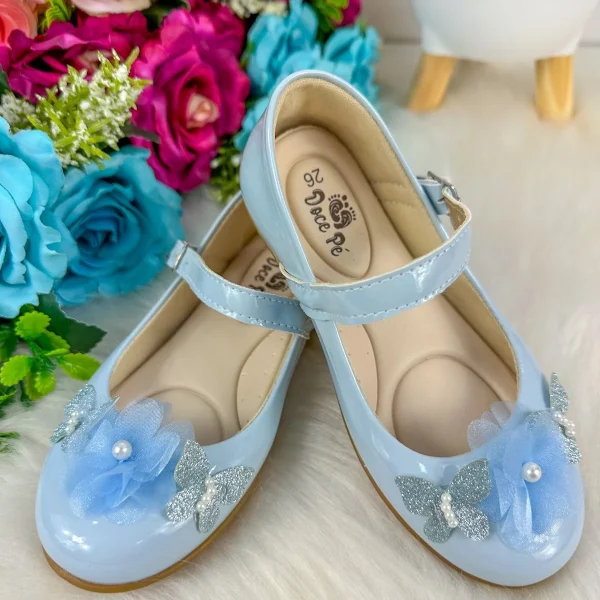 Sapatilha Doce Pe Jardim Encantado Azul Bebe