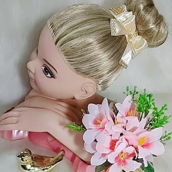 Porta Coque Belli Marfim Laço Strass