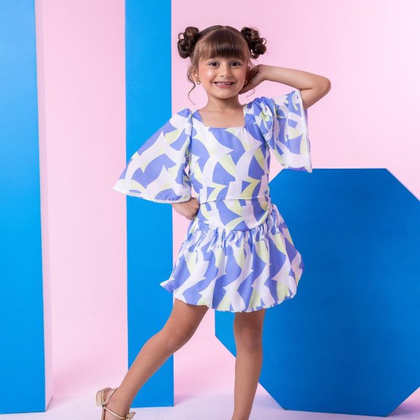 Conjunto Banana Club Alissa Azul e Verde