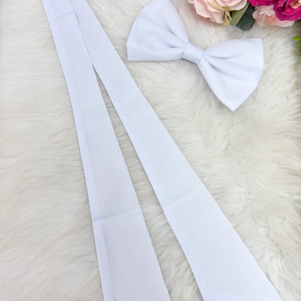 Laço Opcional / Faixa Do Vestido Selena Branco