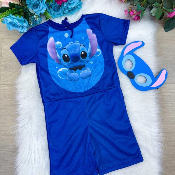 Fantasia Menino Stitch Azul