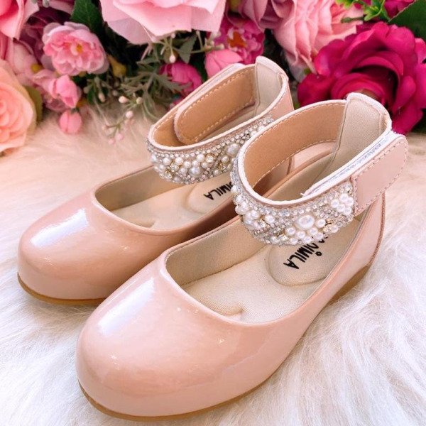 Sapatilha Flor di Mila Nude – Rose “Perolas&