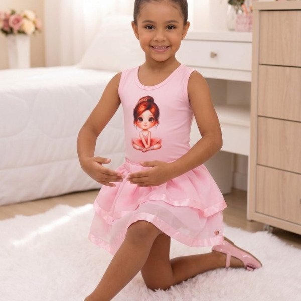Conjunto Blogueirinha Bailarina Rosa