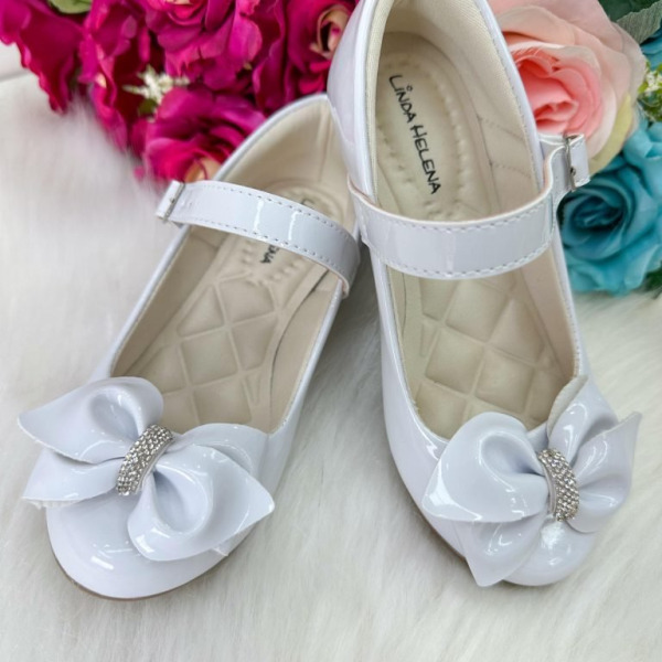 Sapatilha Flor Di Mila Rubia Saltinho Branco