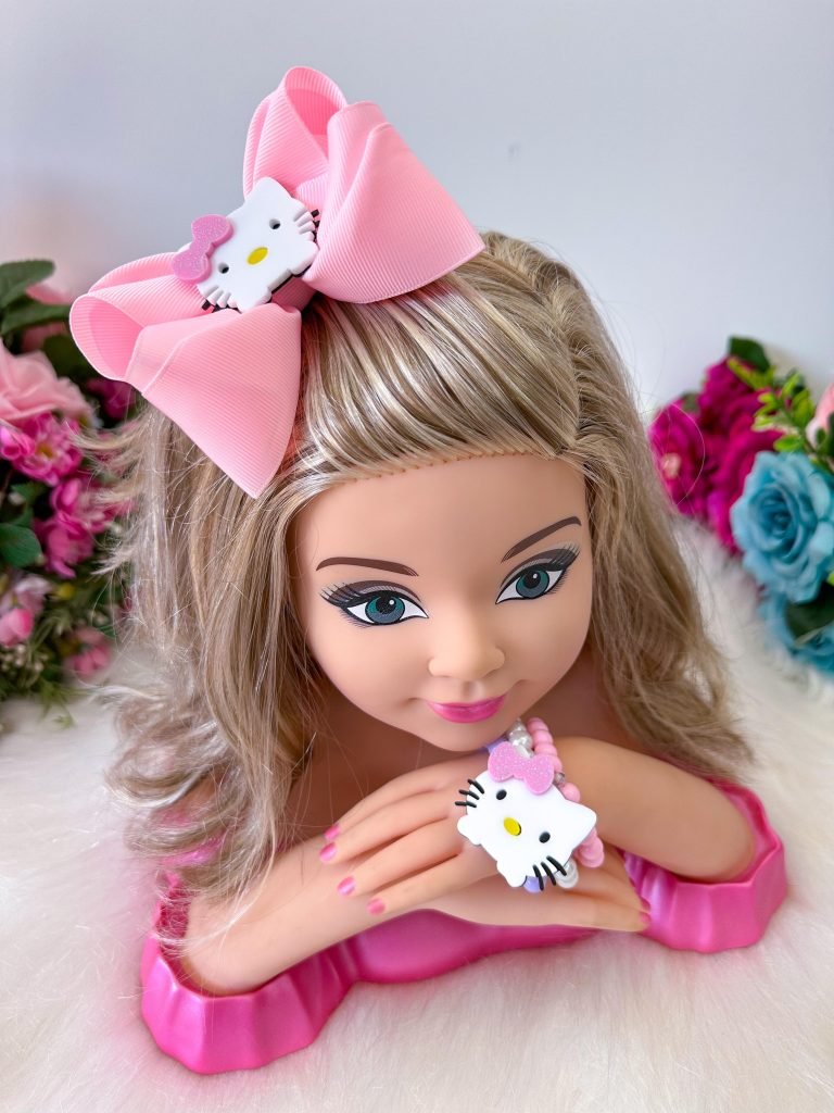 Laço Belli Tematico Hello Kitty + Pulseiras
