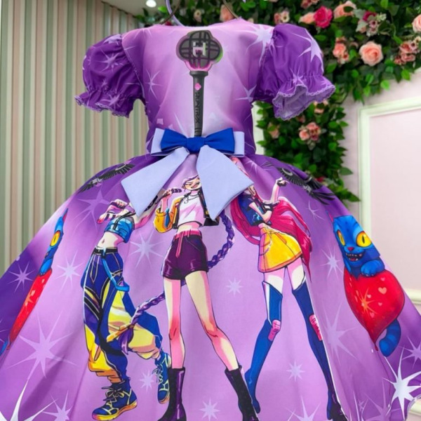 Vestido Tematicos Luxo Guerreiras do K-Pop